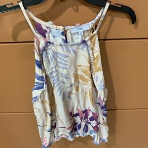 semi cropped spaghetti strap tank